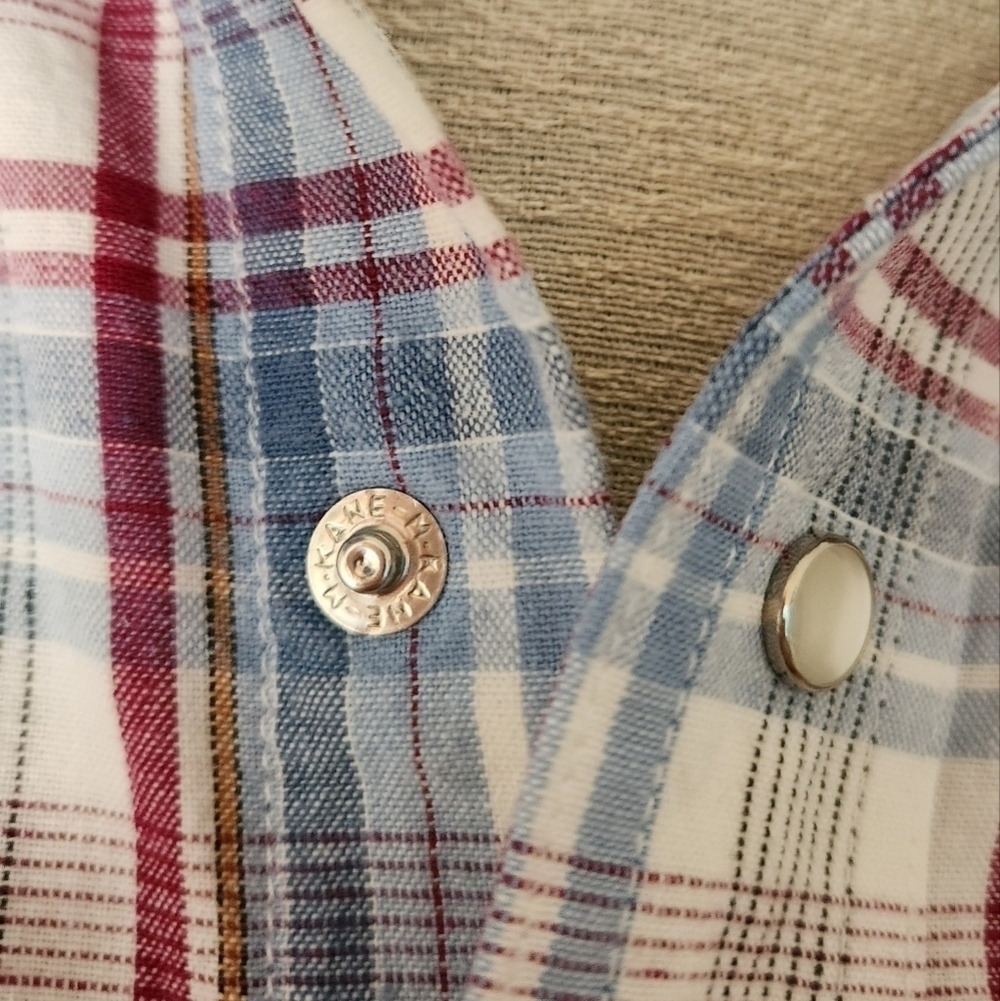 Mens Vintage Wrangler Plaid Shirt - Picture 9 of 10